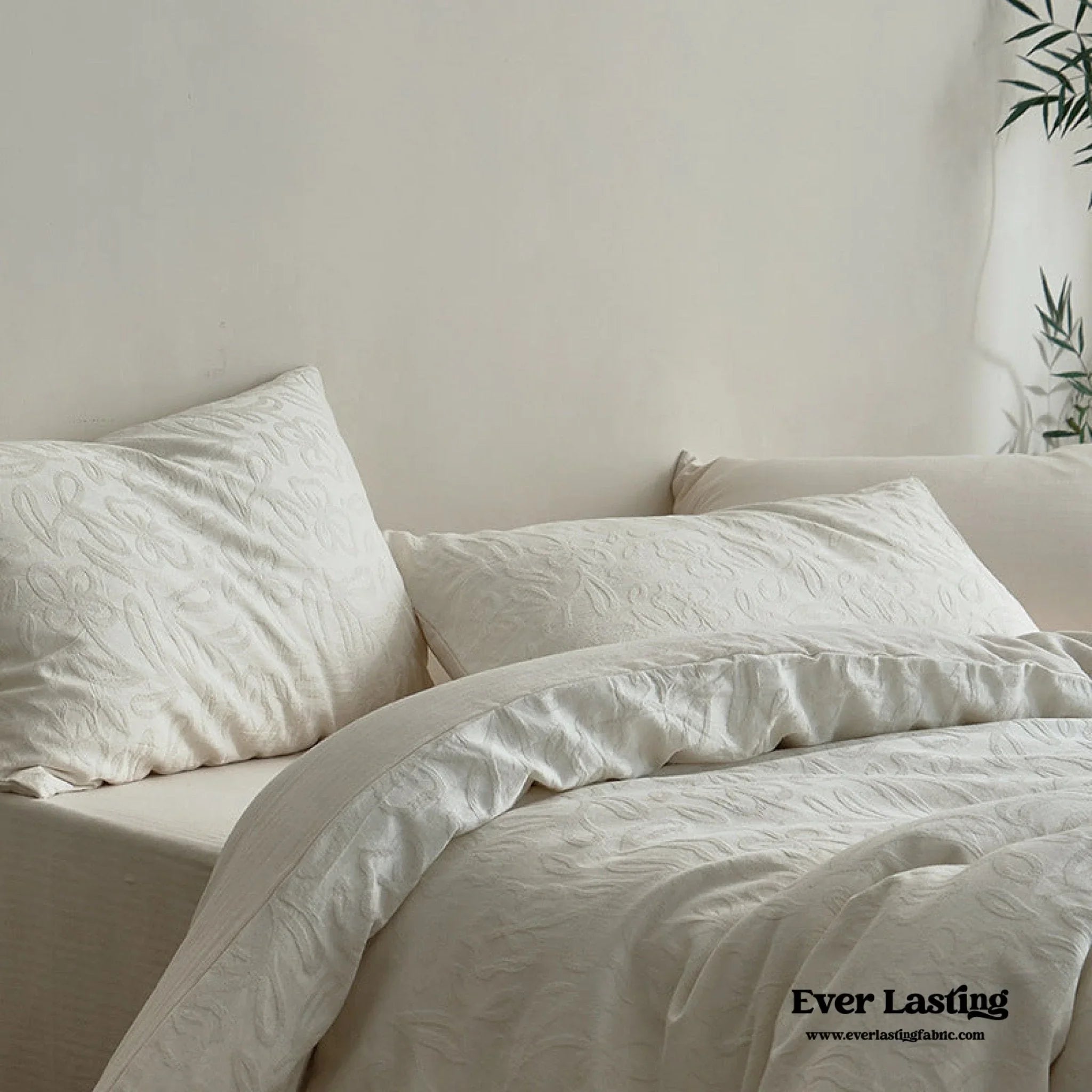 Elin Tencel Silky Jacquard Bedding Set / Garden Ever Lasting