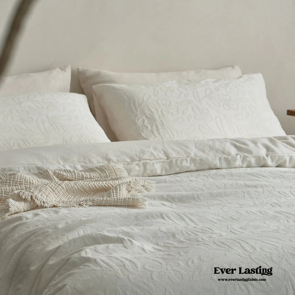 Elin Tencel Silky Jacquard Bedding Set / Garden Ever Lasting