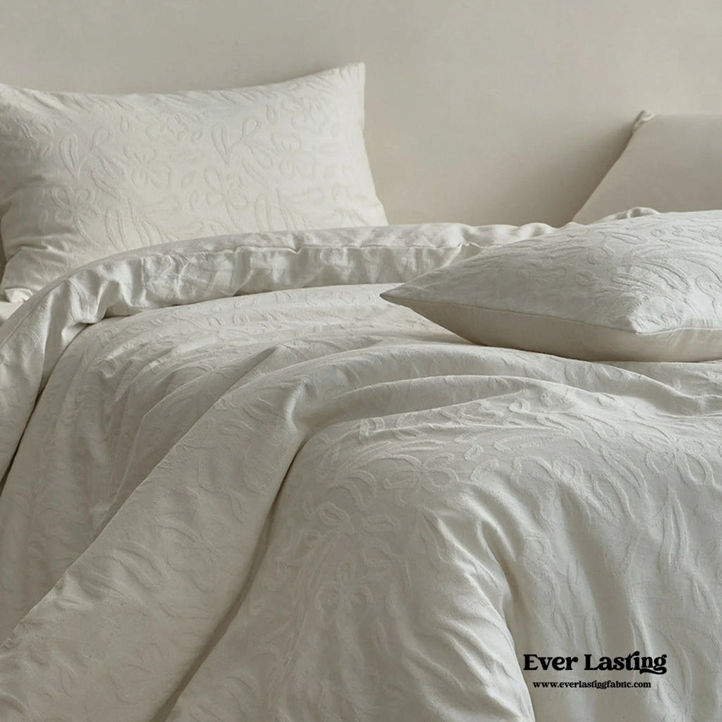 Elin Tencel Silky Jacquard Bedding Set / Garden Ever Lasting