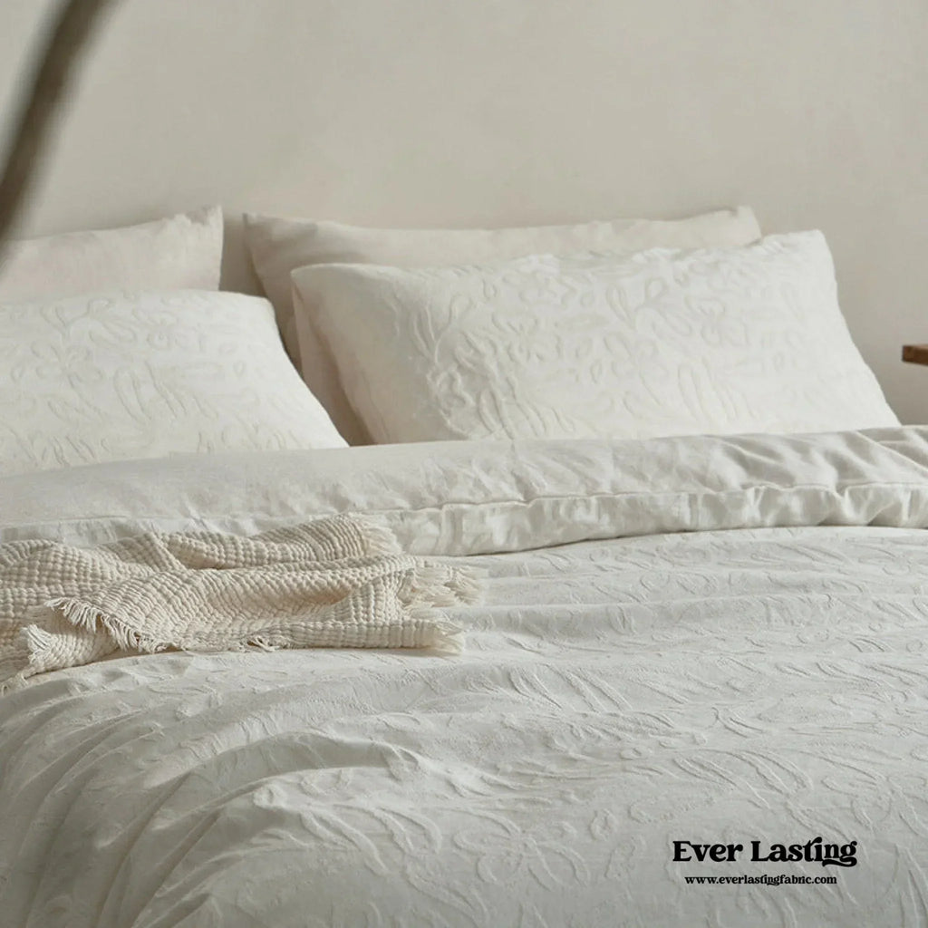 Elin Tencel Silky Jacquard Bedding Set / Garden Ever Lasting