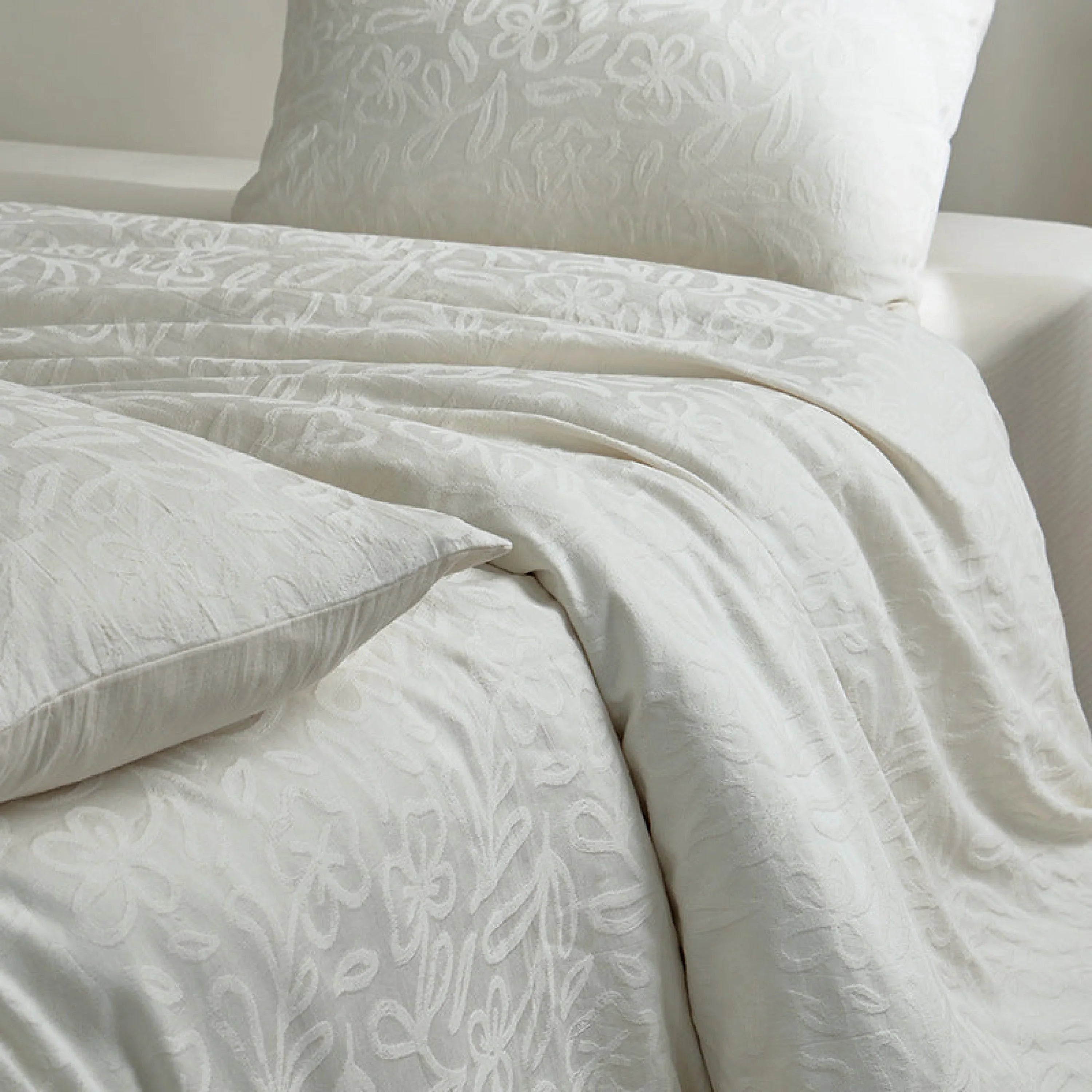 Elin Tencel Silky Jacquard Bedding Set / Garden Ever Lasting