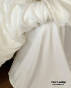Élodie Silky Coquette Ruffled Bedding Set / White Ever Lasting