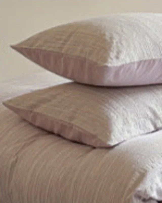 Emma Duo Striped Jacquard Bedding Set / Green Ever Lasting