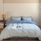 Emma Duo Striped Jacquard Bedding Set / Green Ever Lasting