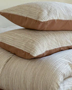 Emma Duo Striped Jacquard Bedding Set / Green Ever Lasting