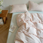 Emma Duo Striped Jacquard Bedding Set / Green Ever Lasting