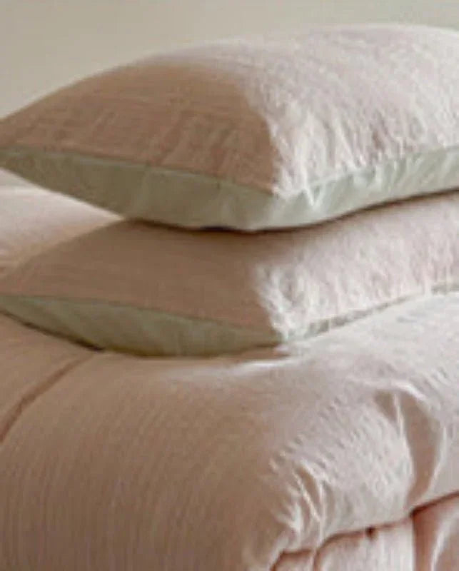 Emma Duo Striped Jacquard Bedding Set / Green Ever Lasting
