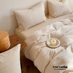 Emma Duo Striped Jacquard Bedding Set / Light Pink Ever Lasting