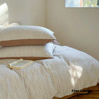 Emma Duo Striped Jacquard Bedding Set / Light Pink Ever Lasting