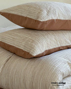 Emma Duo Striped Jacquard Bedding Set / Light Pink Ever Lasting