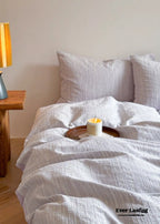 Emma Duo Striped Jacquard Bedding Set / Light Pink Ever Lasting