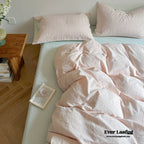 Emma Duo Striped Jacquard Bedding Set / Light Pink Ever Lasting
