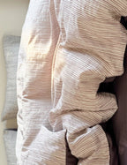 Emma Duo Striped Jacquard Bedding Set / Light Pink