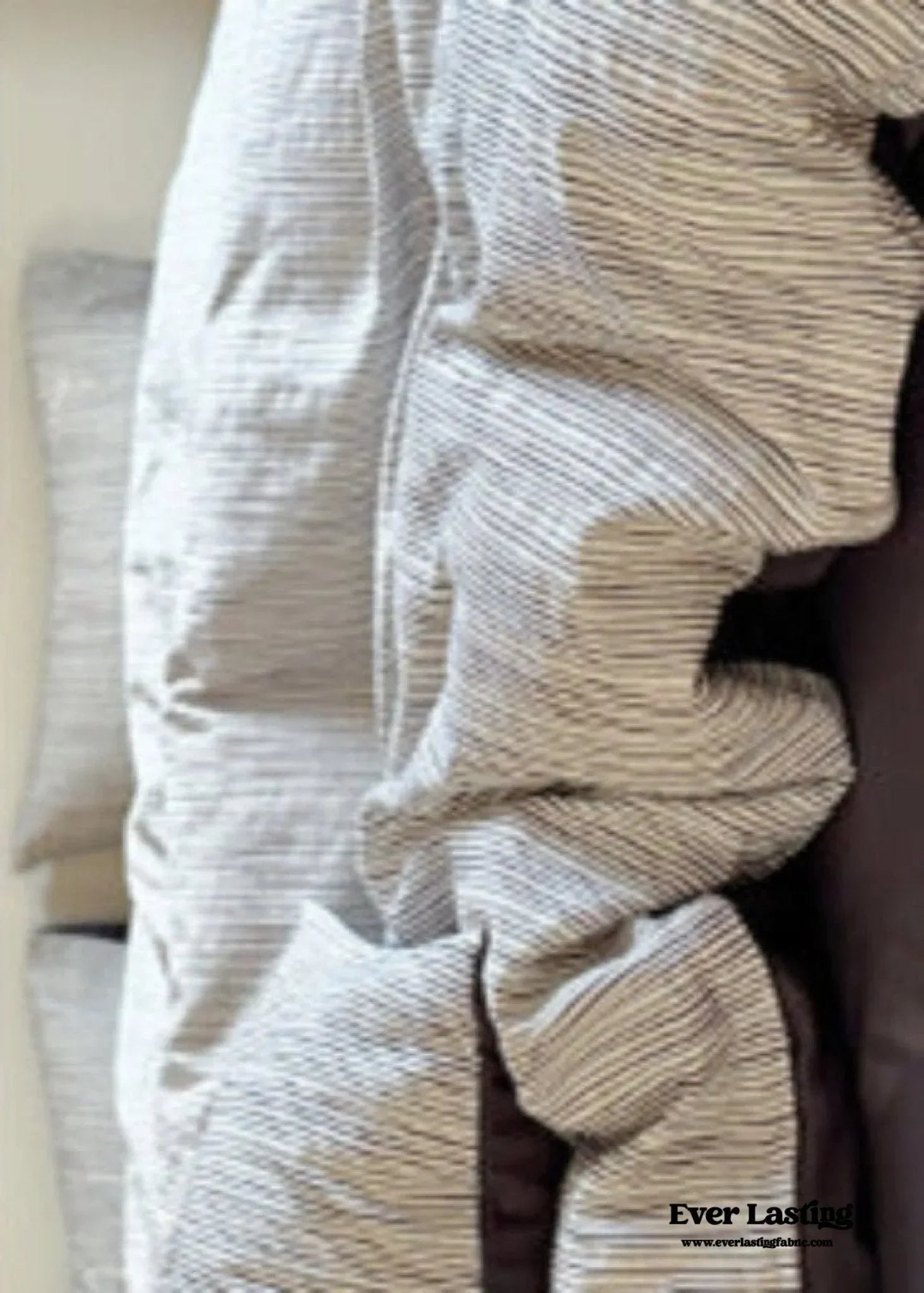 Emma Duo Striped Jacquard Bedding Set / Light Pink Ever Lasting