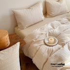Emma Duo Striped Jacquard Bedding Set / Light Pink Ever Lasting