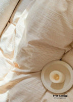 Emma Duo Striped Jacquard Bedding Set / Light Pink Ever Lasting