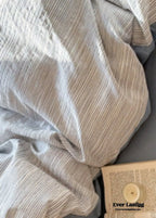 Emma Duo Striped Jacquard Bedding Set / Light Pink Ever Lasting