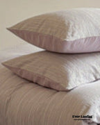 Emma Duo Striped Jacquard Bedding Set / Light Pink Ever Lasting