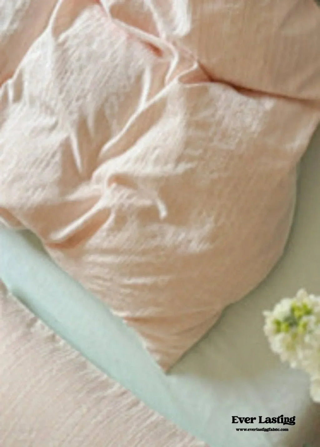 Emma Duo Striped Jacquard Bedding Set / Light Pink Ever Lasting
