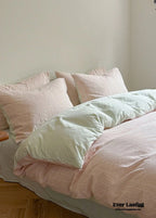 Emma Duo Striped Jacquard Bedding Set / Pink Ever Lasting