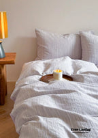 Emma Duo Striped Jacquard Bedding Set / Pink Ever Lasting