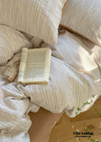 Emma Duo Striped Jacquard Bedding Set / Pink Ever Lasting