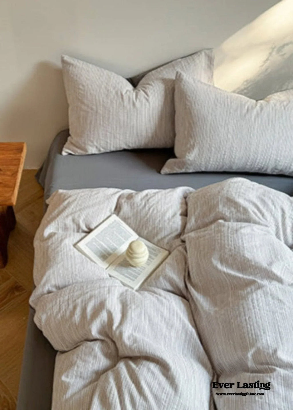 Emma Duo Striped Jacquard Bedding Set / Pink Ever Lasting