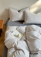 Emma Duo Striped Jacquard Bedding Set / Pink Ever Lasting