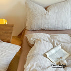 Emma Duo Striped Jacquard Bedding Set / Pink Ever Lasting