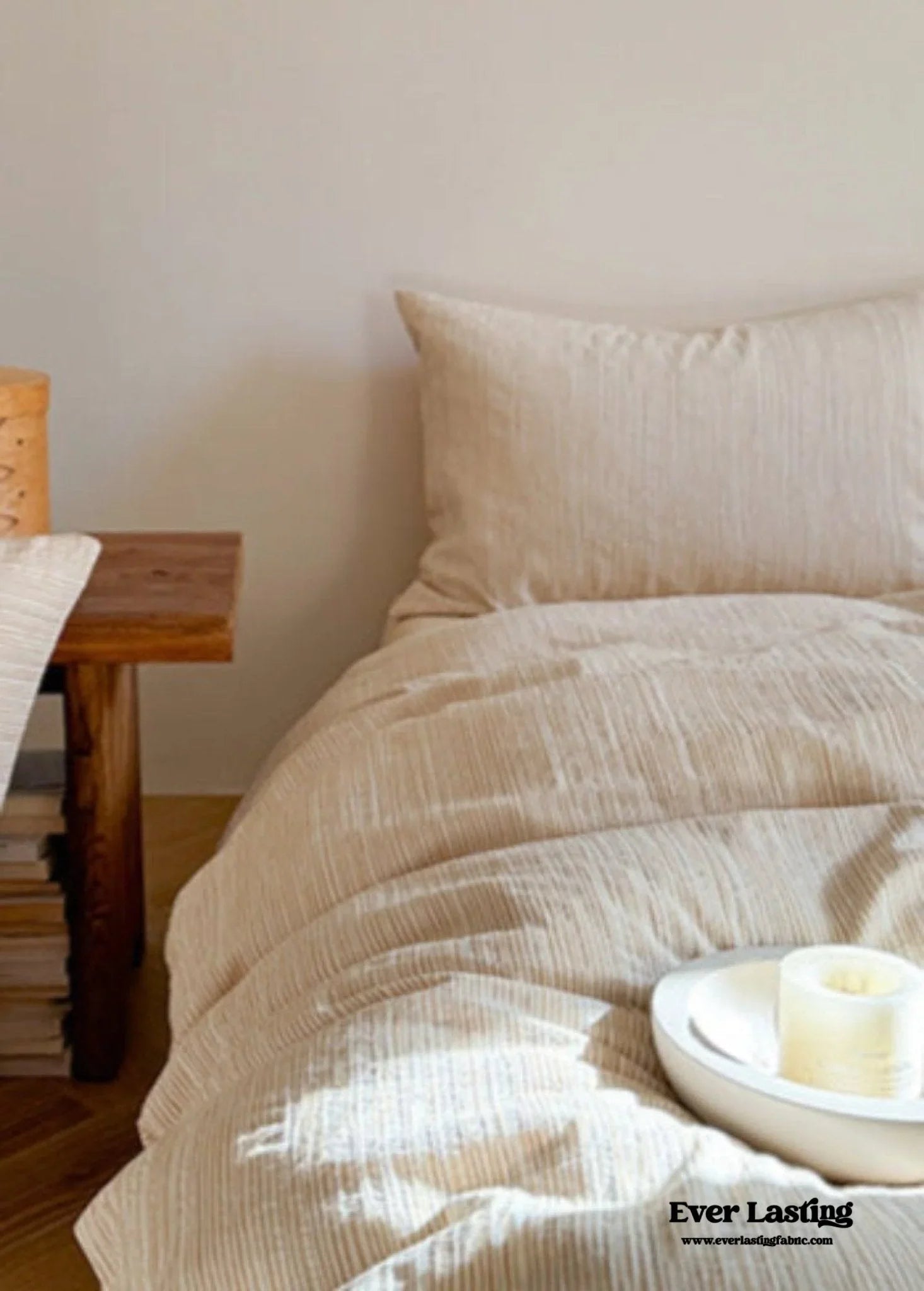 Emma Duo Striped Jacquard Bedding Set / Pink Ever Lasting