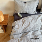 Emma Duo Striped Jacquard Bedding Set / Pink Ever Lasting