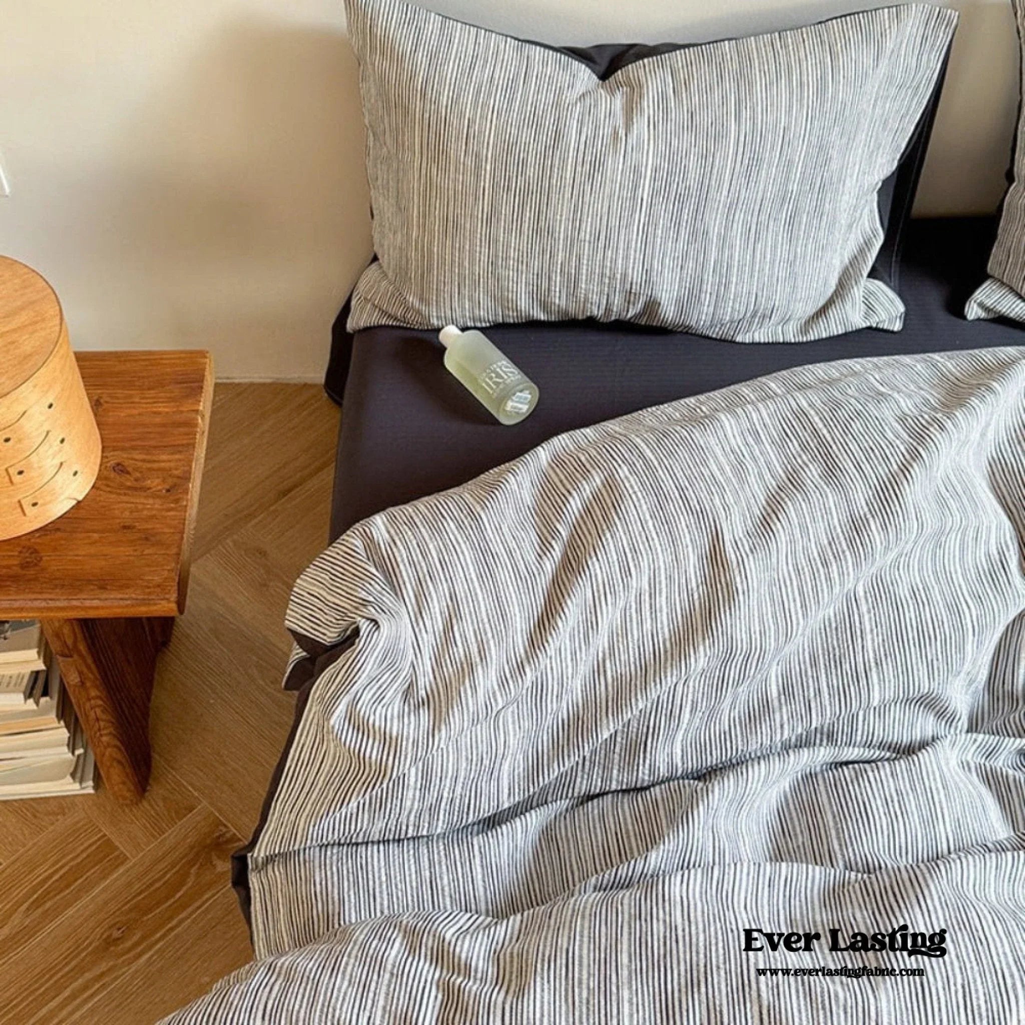 Emma Duo Striped Jacquard Bedding Set / Pink Ever Lasting