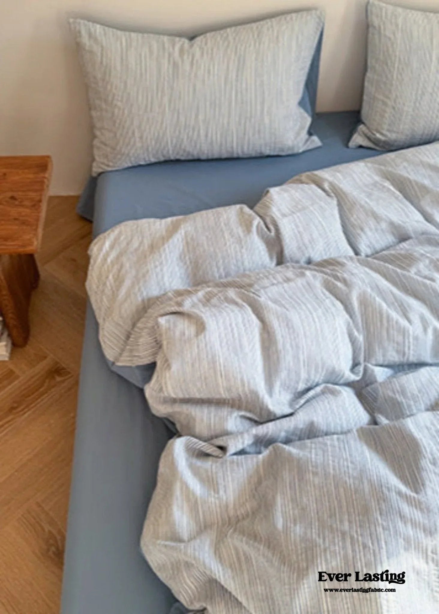 Emma Duo Striped Jacquard Bedding Set / Pink Ever Lasting