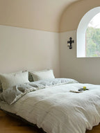 Emma Duo Striped Jacquard Bedding Set / Pink Ever Lasting