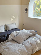 Emma Duo Striped Jacquard Bedding Set / Pink Ever Lasting