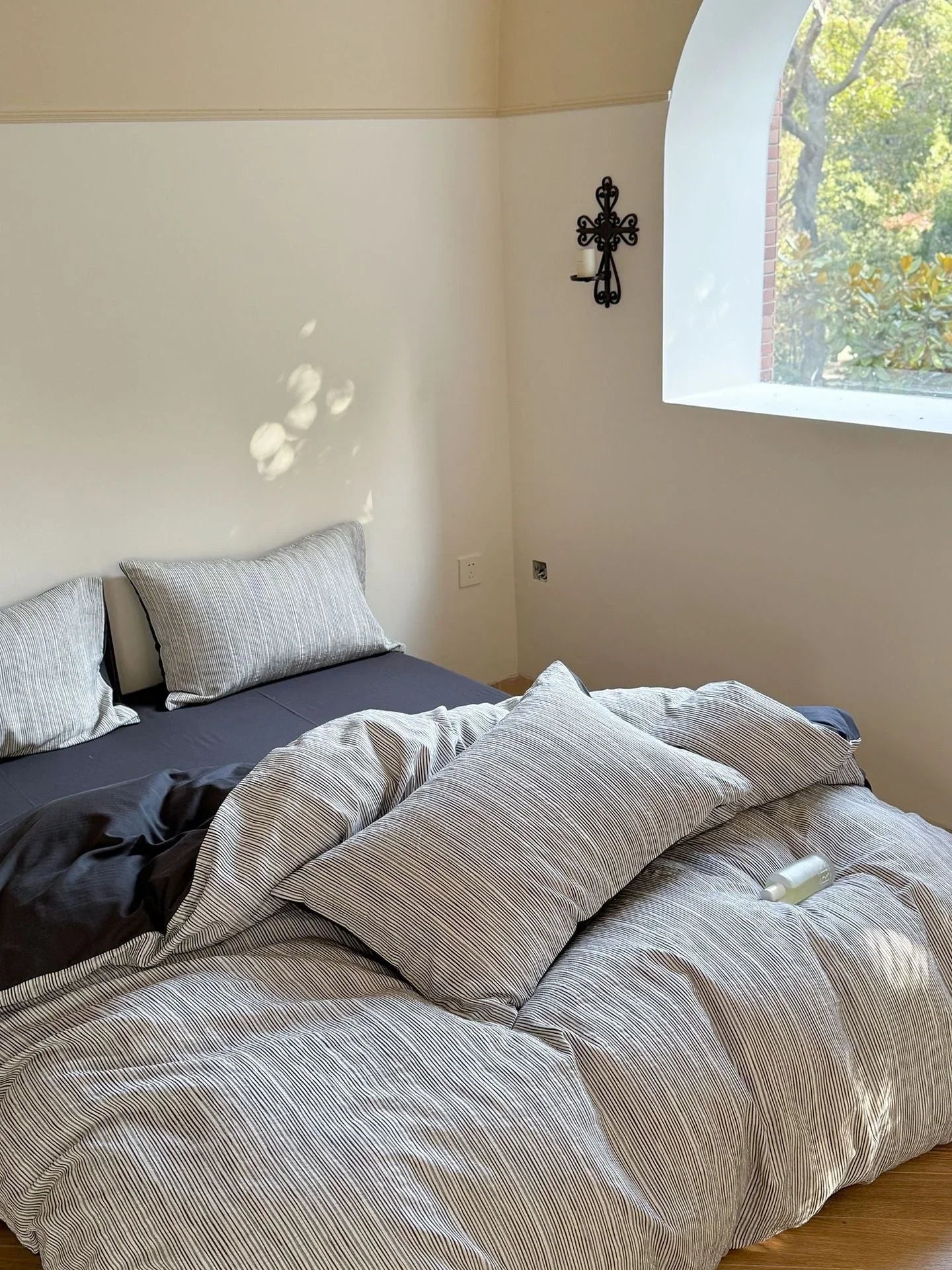 Emma Duo Striped Jacquard Bedding Set / Pink Ever Lasting