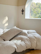 Emma Duo Striped Jacquard Bedding Set / Pink Ever Lasting