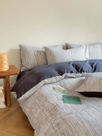 Emma Duo Striped Jacquard Bedding Set / Pink Ever Lasting