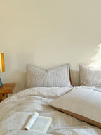 Emma Duo Striped Jacquard Bedding Set / Pink Ever Lasting