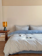 Emma Duo Striped Jacquard Bedding Set / Pink Ever Lasting