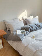 Emma Duo Striped Jacquard Bedding Set / Pink Ever Lasting