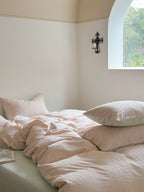 Emma Duo Striped Jacquard Bedding Set / Pink Ever Lasting