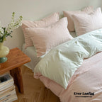 Emma Duo Striped Jacquard Bedding Set / Pink