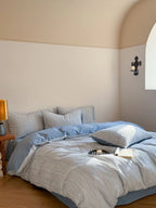Emma Duo Striped Jacquard Bedding Set / Pink