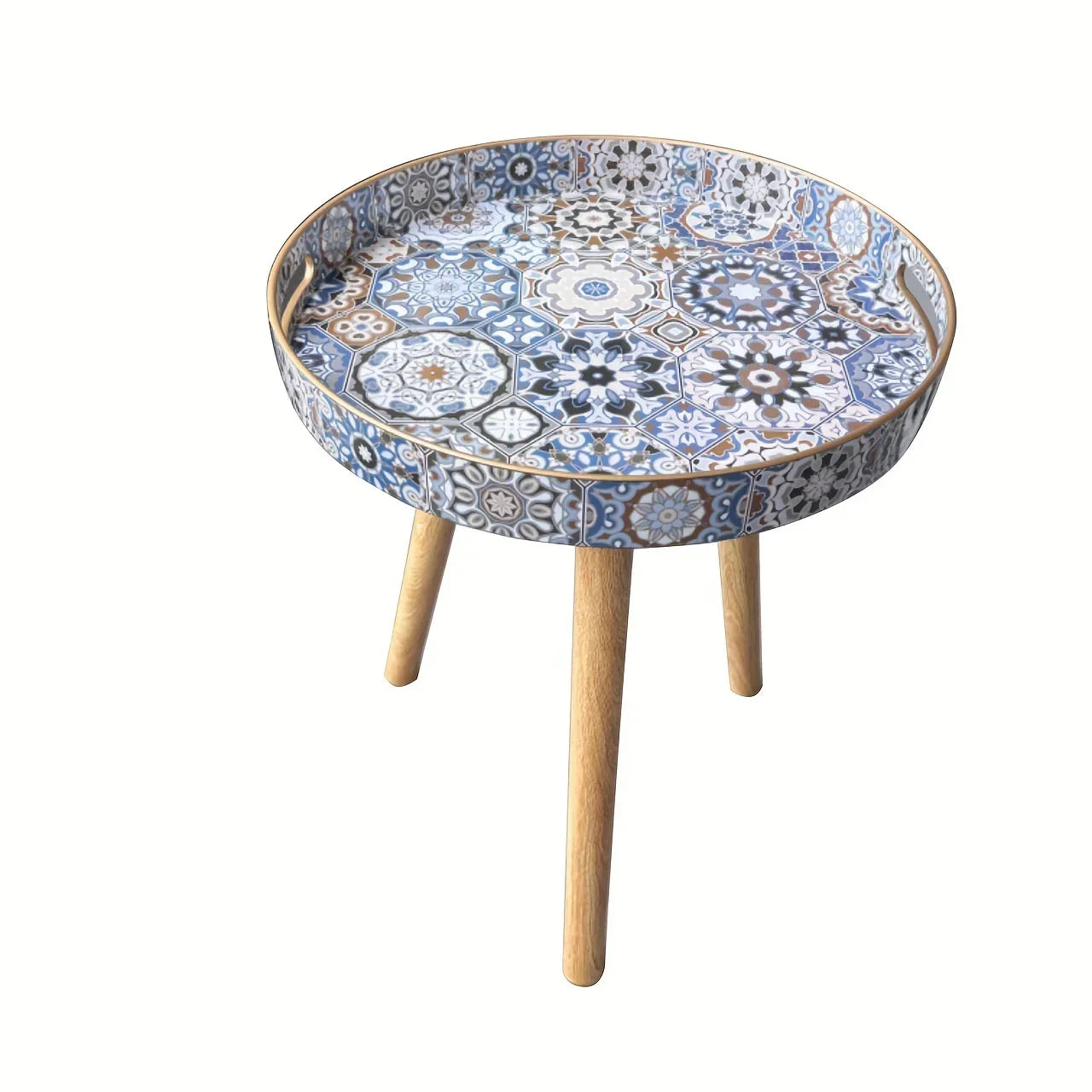 Premium End Tables with Plastic Tray and Detachable Legs - House Of Avana
