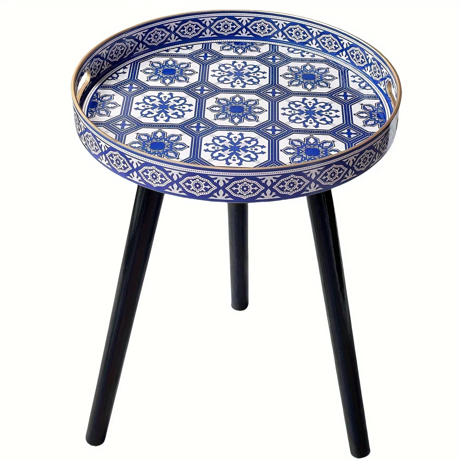 Premium End Tables with Plastic Tray and Detachable Legs - House Of Avana