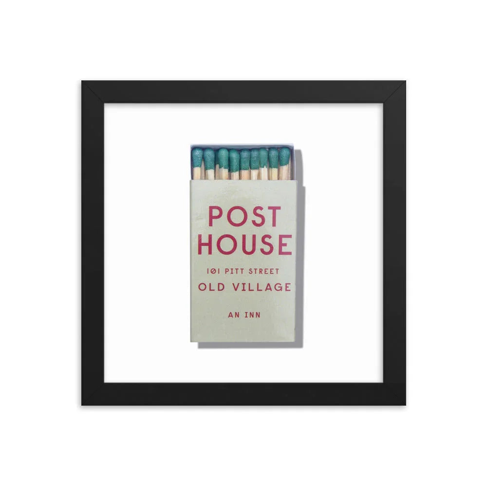 Post House Framed Print matchbook photos