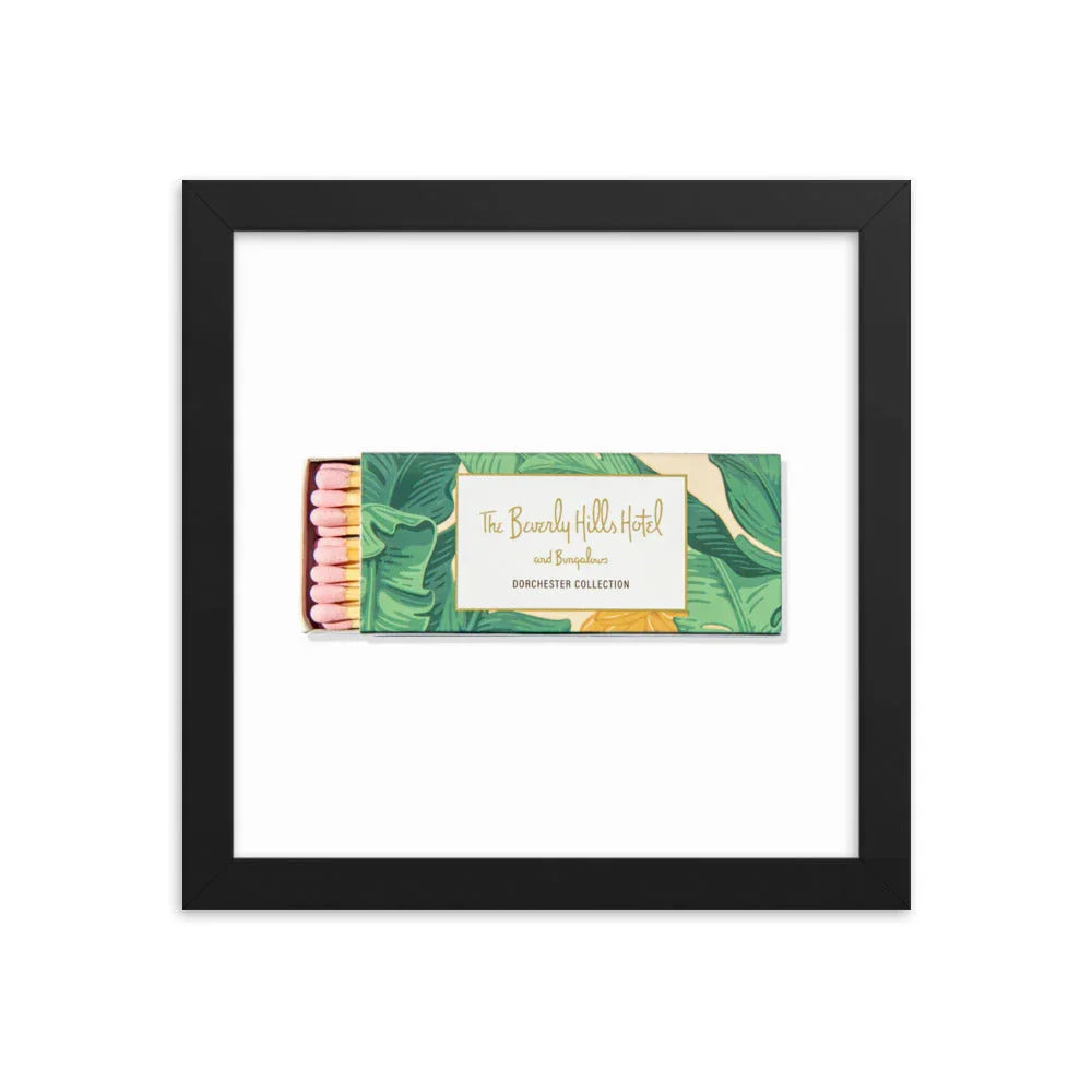 The Beverly Hills Hotel Framed Print matchbook photos