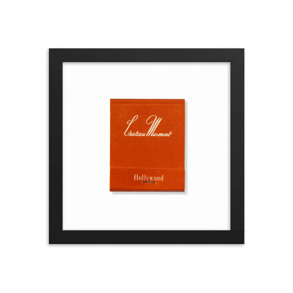 Chateau Marmont Hollywood Framed Print matchbook photos