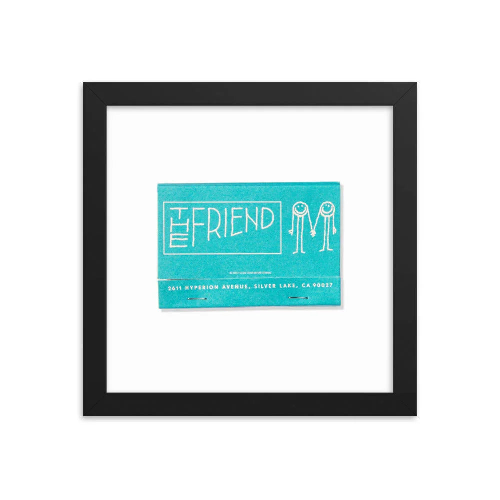 The Friend Framed Print matchbook photos